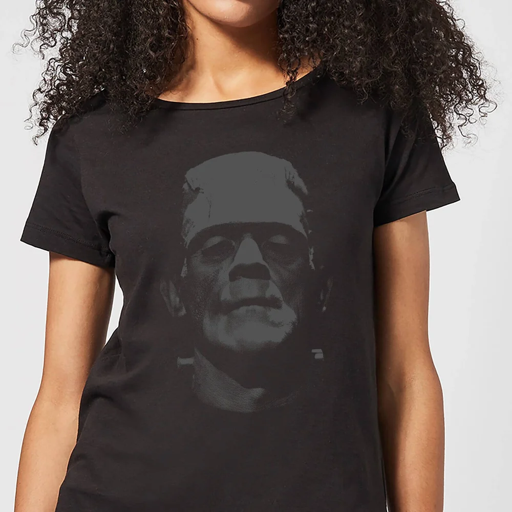 Universal Monsters Frankenstein Black and White Women's T-Shirt - Black - S Image 1