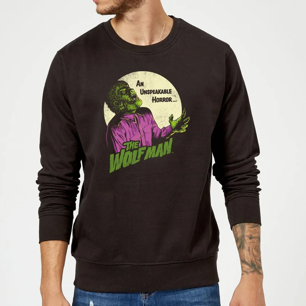 Universal Monsters The Wolfman Retro Sweatshirt - Black - S Image 1