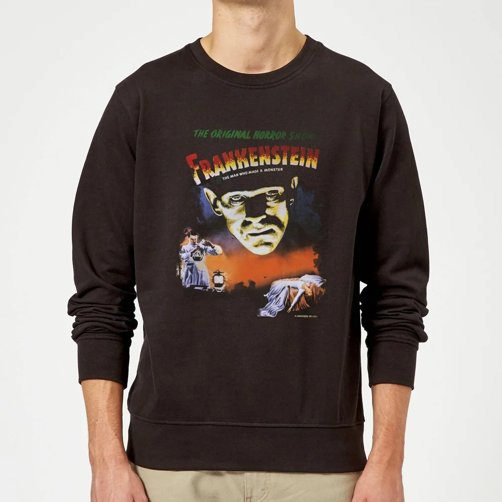 Universal Monsters Frankenstein Vintage Poster Sweatshirt - Black - L Image 1