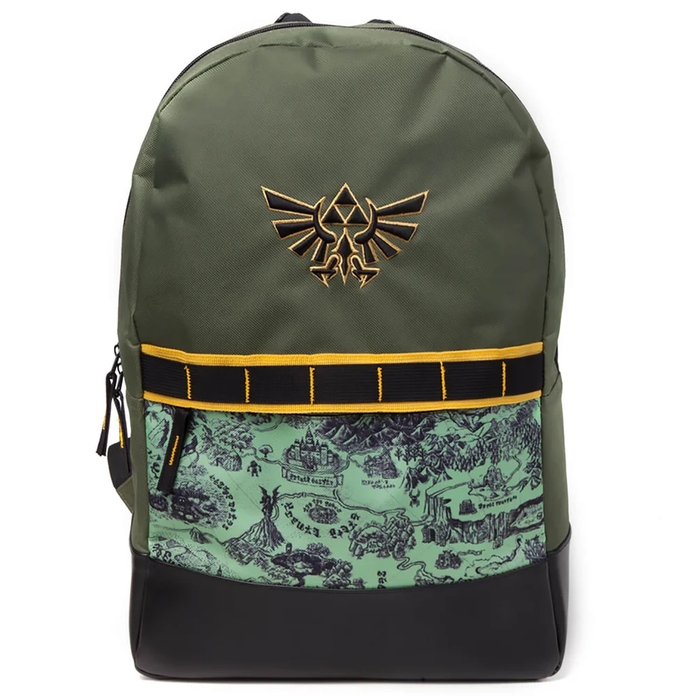 Nintendo The Legend of Zelda Allover Printed Backpack - Green Image 1