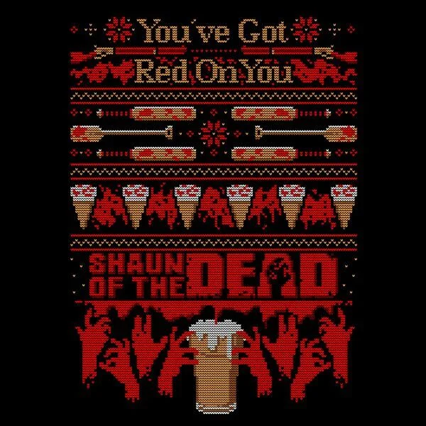Shaun Of The Dead You've Got Red On You Christmas Women's T-Shirt - Black