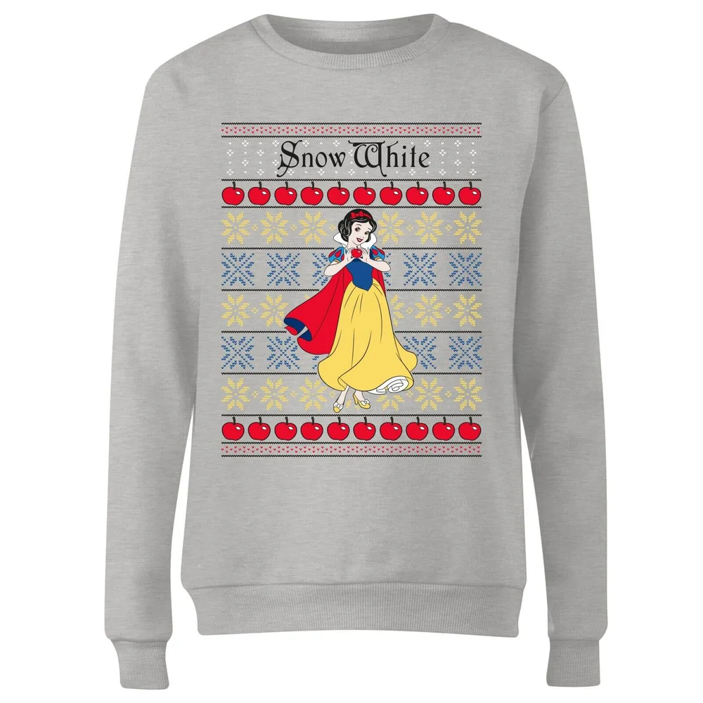 Disney Classic Snow White Women's Christmas Sweatshirt - Grey - 3XL Image 1