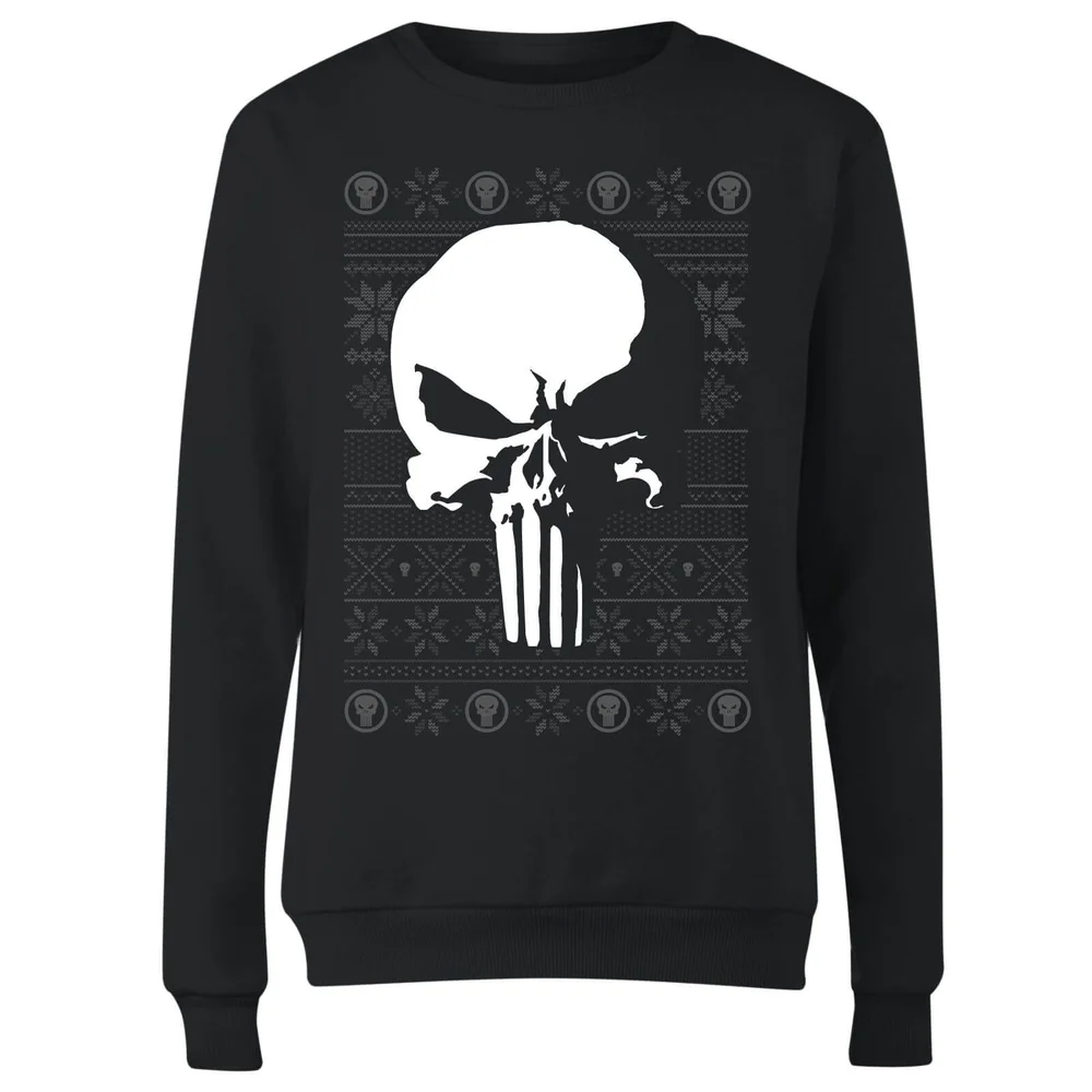 Marvel Punisher Women's Christmas Jumper - Black - XS Image 1