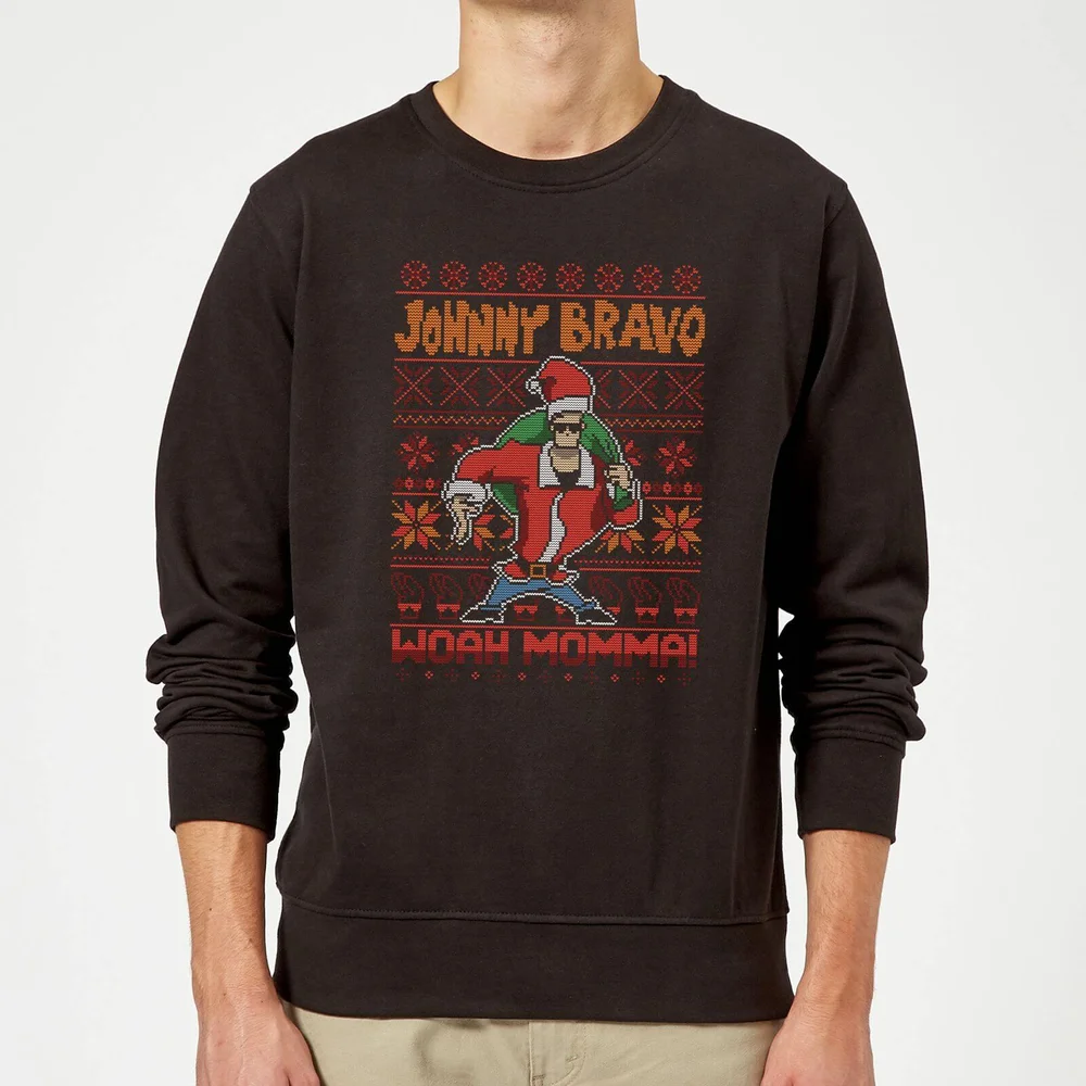 Johnny Bravo Johnny Bravo Pattern Christmas Jumper - Black - S Image 1