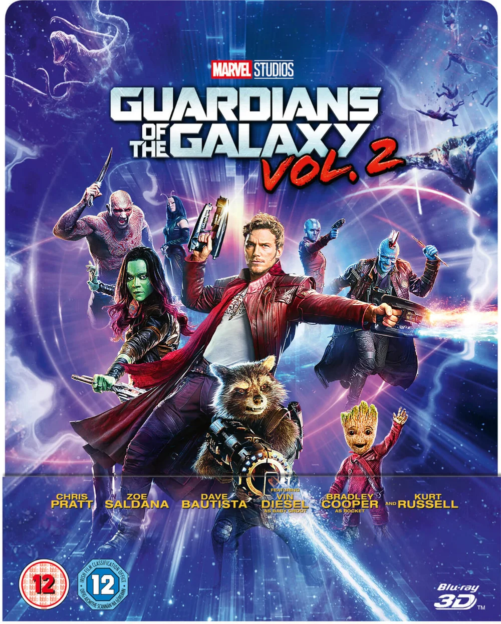 Guardians of the Galaxy Vol. 2 3D - Zavvi Exclusive Lenticular Edition SteelBook (Includes 2D Blu-ray) Image 1