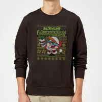 Dexter's Lab Pattern Christmas Jumper - Black