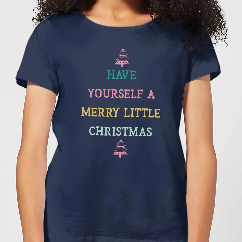Have Yourself A Merry Little Christmas Women's Christmas T-Shirt - Navy - XS - Navy Image 1