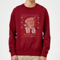 Make Christmas Great Again Donald Trump Christmas Jumper - Burgundy