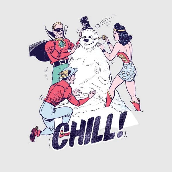 DC Chill! Women's Christmas T-Shirt - Grey
