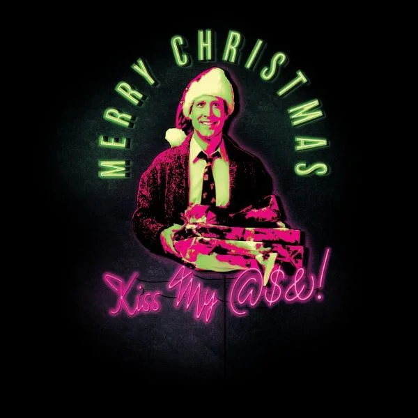 National Lampoon Merry Christmas Clark Griswold Women's Christmas T-Shirt - Black