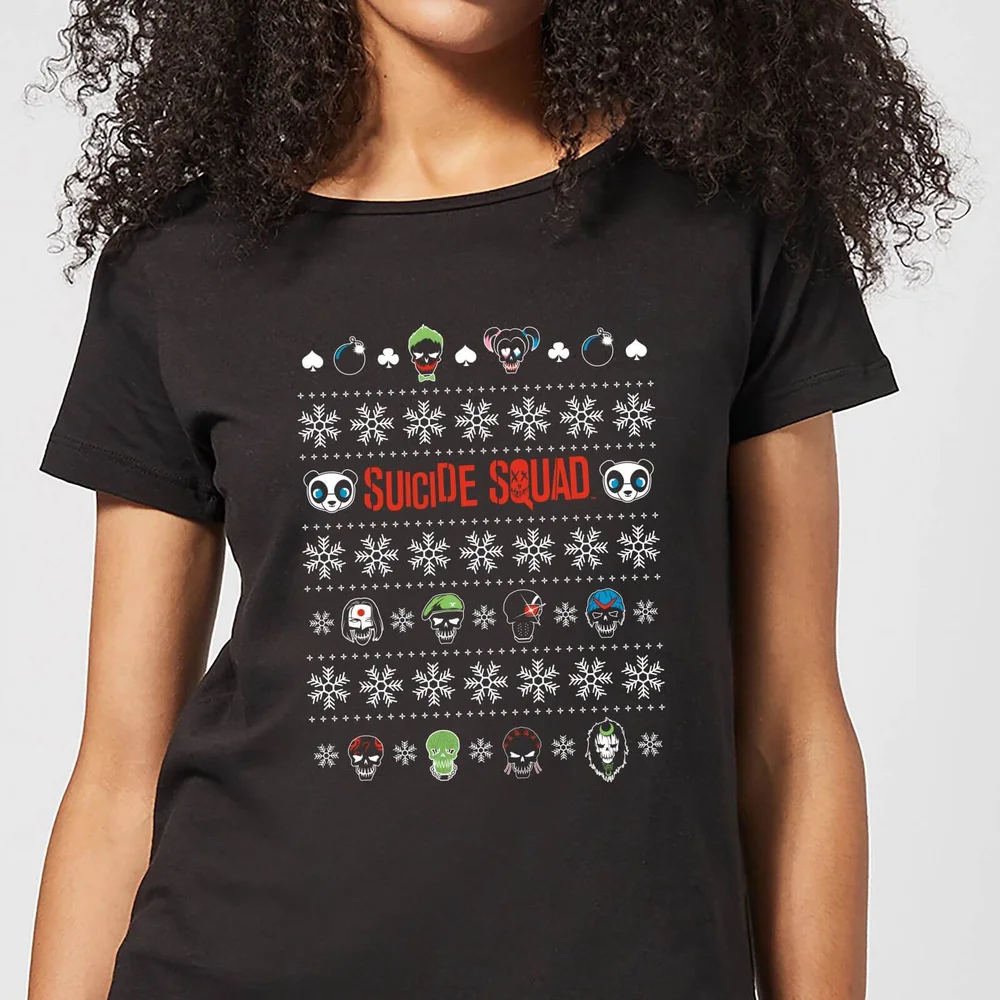 DC Suicide Squad Women's Christmas T-Shirt - Black - XS Image 1