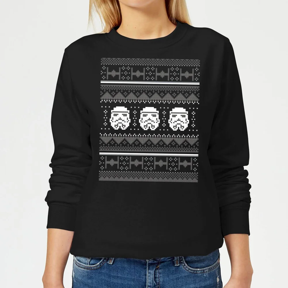 Star Wars Stormtrooper Knit Women's Christmas Jumper - Black - XS Image 1