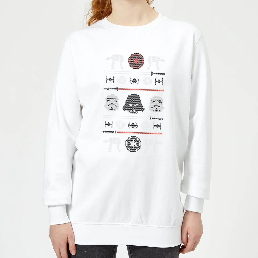 Star Wars Imperial Knit Women's Christmas Jumper - White - XS Image 1