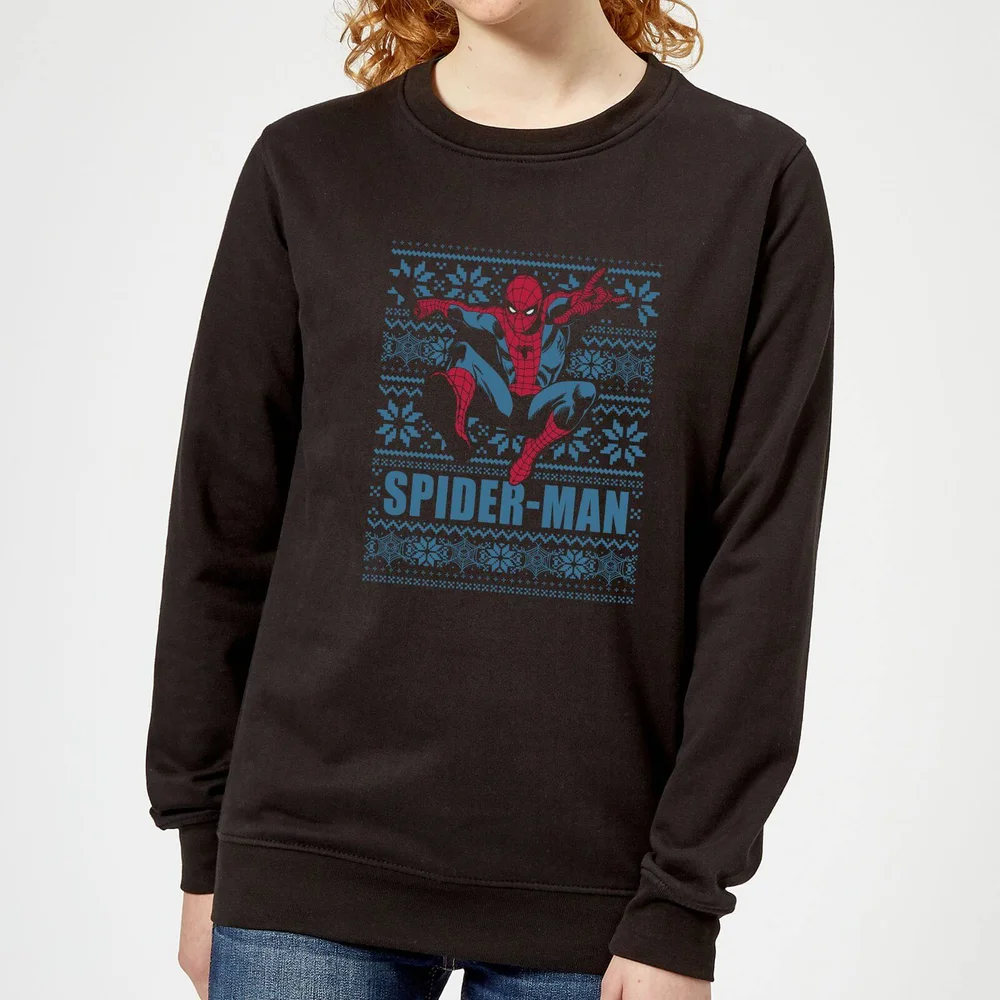 Marvel Spider-Man Women's Christmas Jumper - Black - XS Image 1