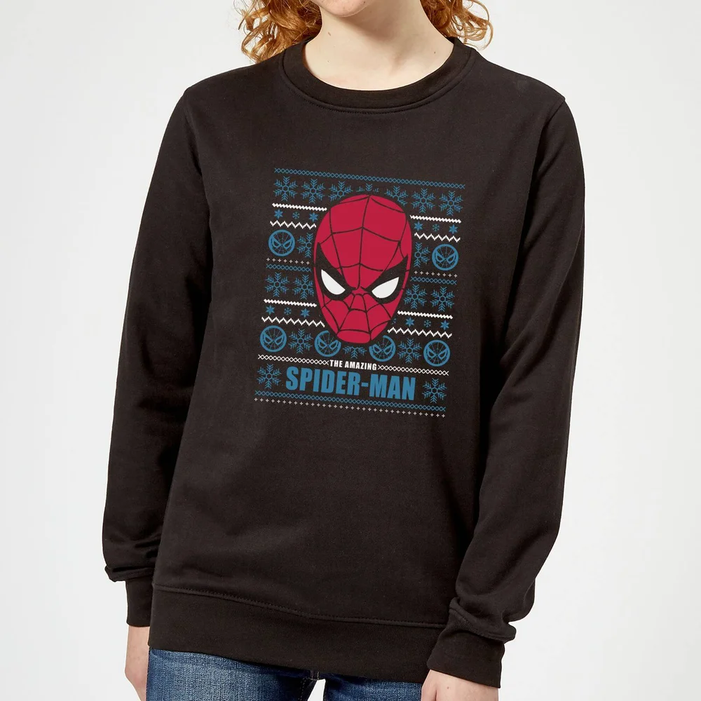 Marvel Spider-Man Women's Christmas Jumper - Black - XS Image 1