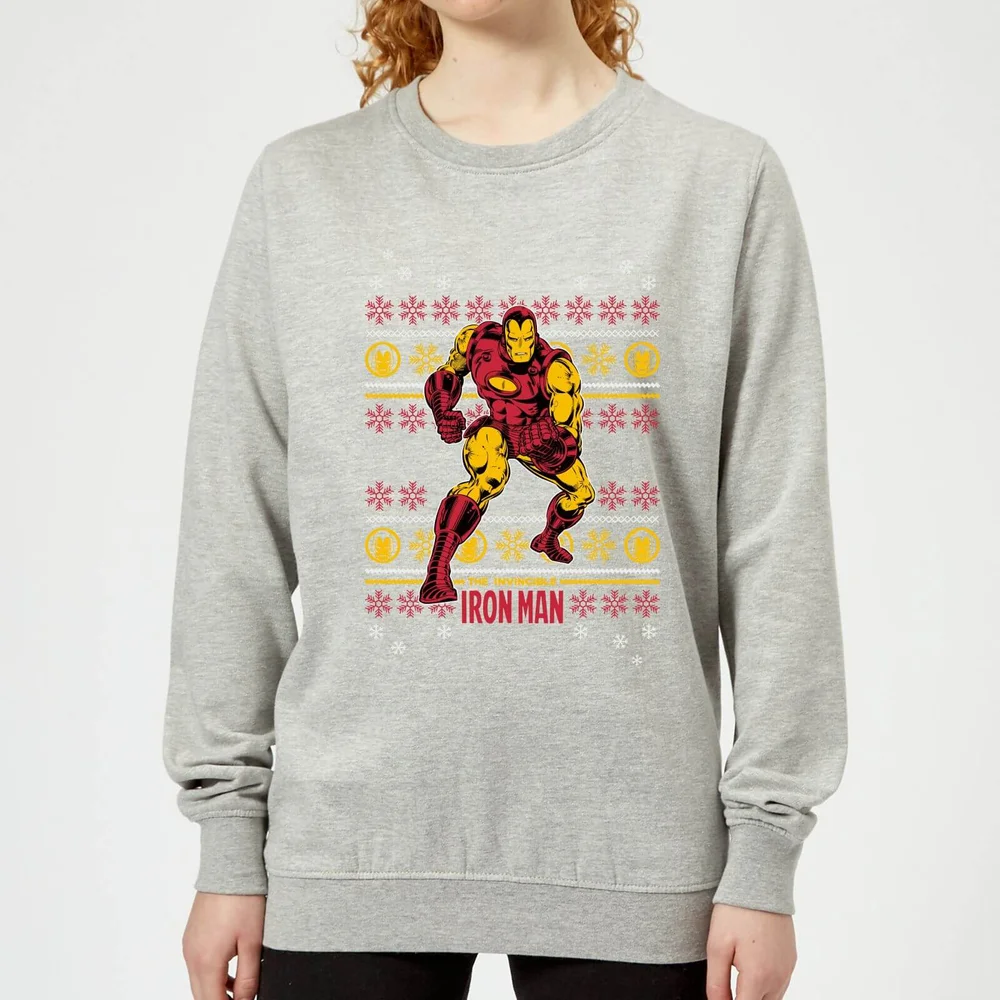 Marvel Iron Man Women's Christmas Sweatshirt - Grey - 3XL - Grey Image 1
