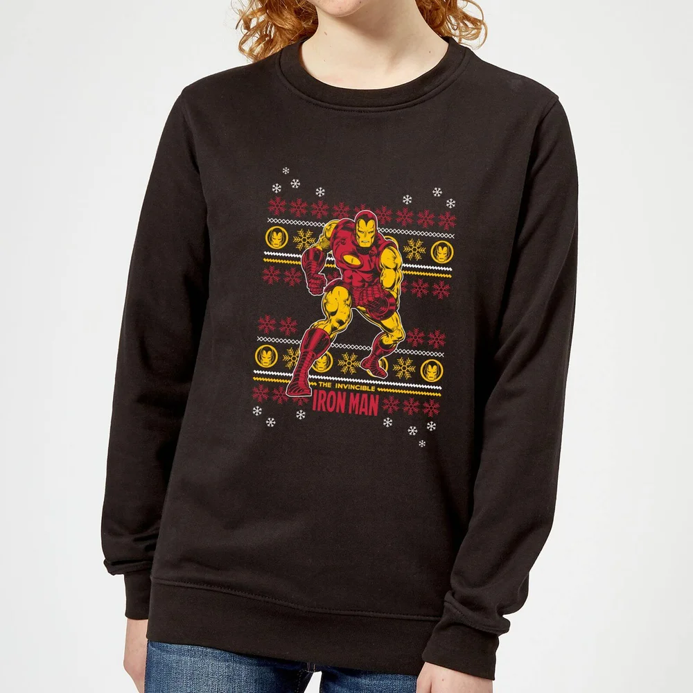 Marvel Iron Man Women's Christmas Jumper - Black - XS Image 1