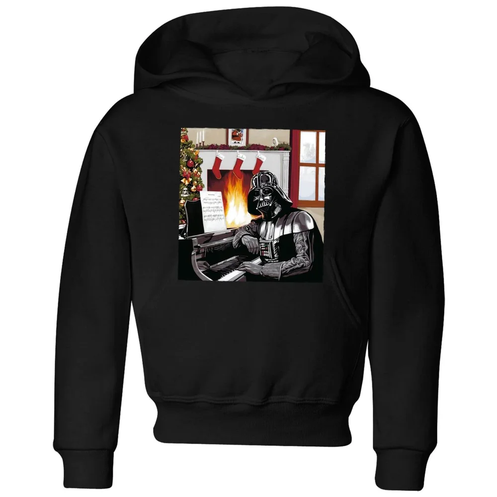 Star Wars Darth Vader Piano Player Kids' Christmas Hoodie - Black - 3-4 Years Image 1