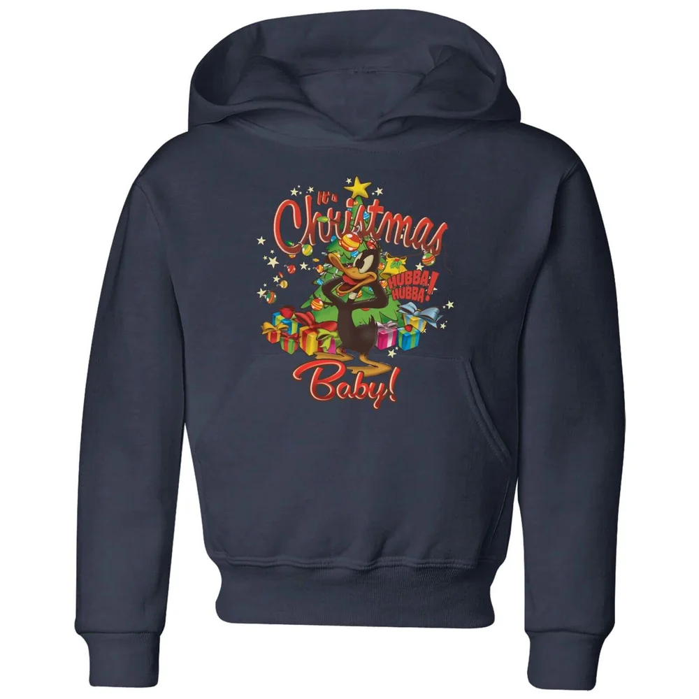 Looney Tunes Its Christmas Baby Kids' Christmas Hoodie - Navy - 9-10 Years Image 1