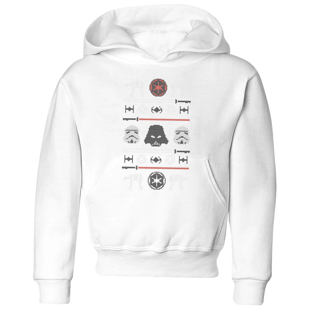 Star Wars Imperial Knit Kids' Christmas Hoodie - White - 3-4 Years Image 1