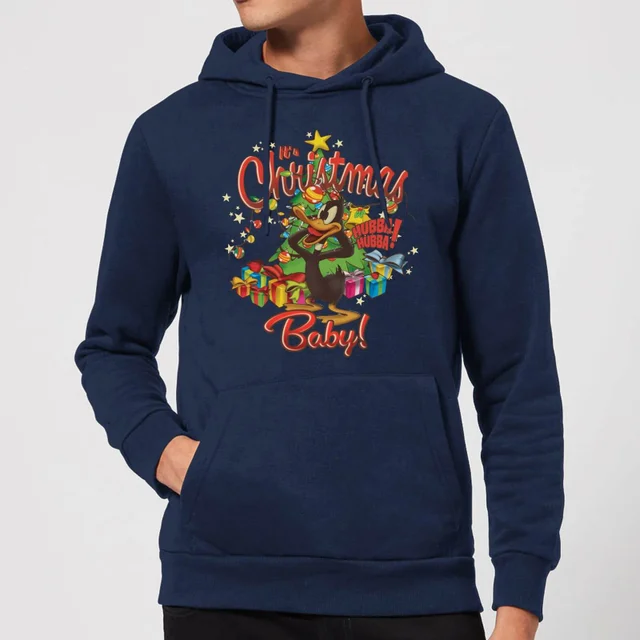 Looney Tunes Its Christmas Baby Christmas Hoodie - Navy
