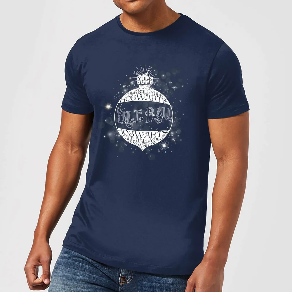 Harry Potter Yule Ball Baubel Men's Christmas T-Shirt - Navy - S Image 1