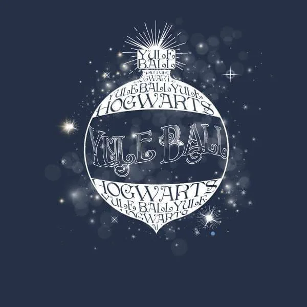 Harry Potter Yule Ball Baubel Men's Christmas T-Shirt - Navy