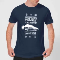 National Lampoon Griswold Vacation Ugly Knit Men's Christmas T-Shirt - Navy
