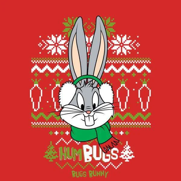 Looney Tunes Bugs Bunny Knit Christmas Jumper - Red
