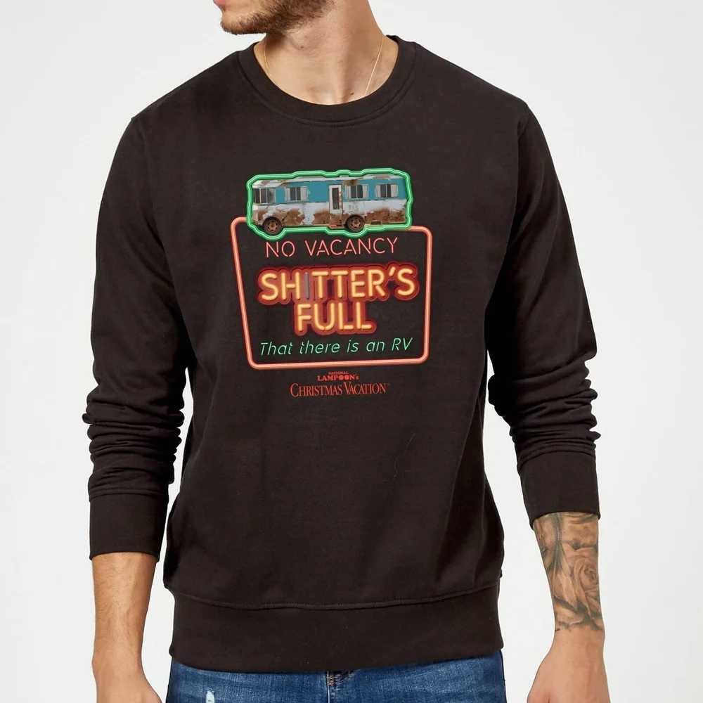National Lampoon No Vacancy Christmas Jumper - Black - S Image 1