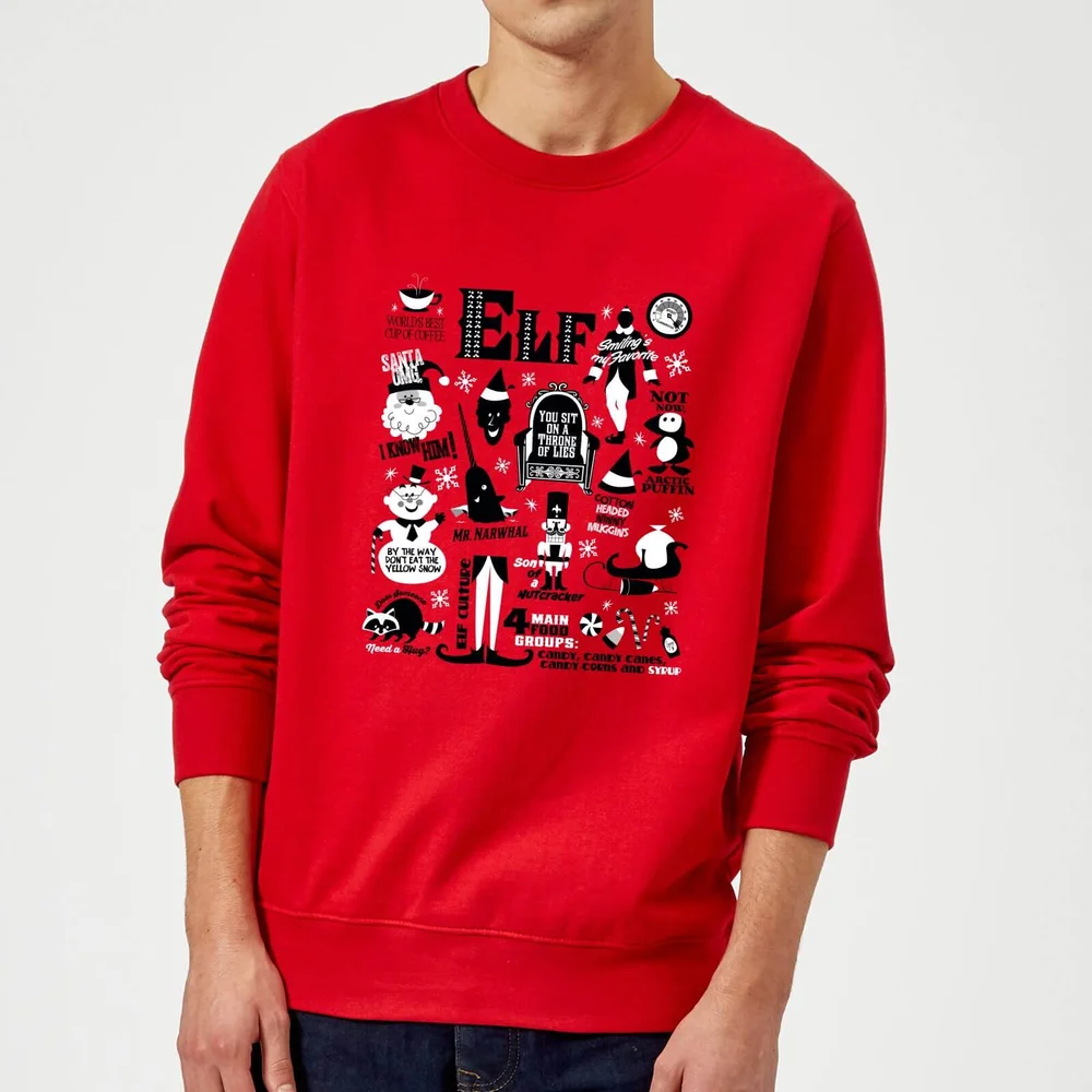Elf Christmas Jumper - Red - S Image 1