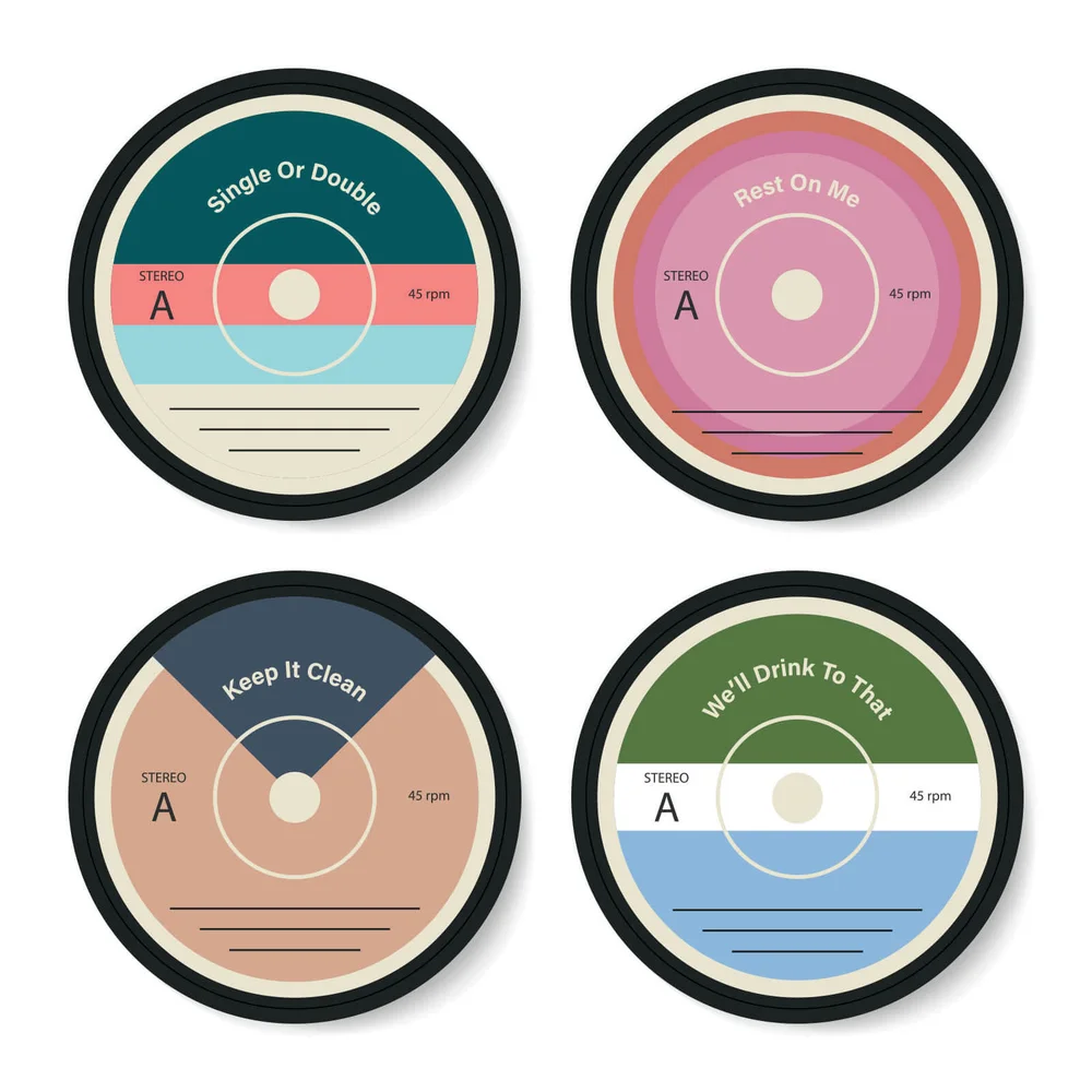 Vinyl Coasters Coaster Set Image 1