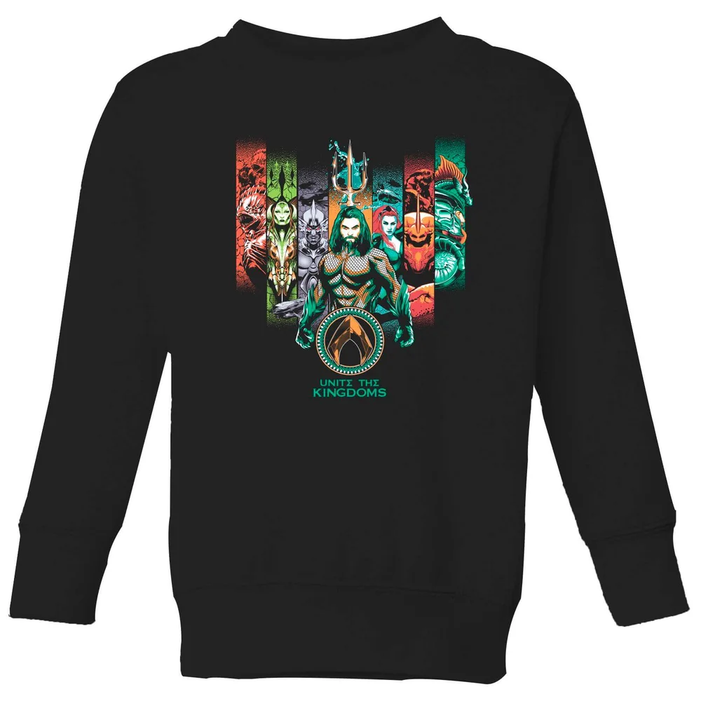 Aquaman Unite The Kingdoms Kids' Sweatshirt - Black - 3-4 Years Image 1