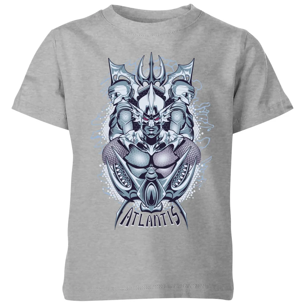 Aquaman Atlantis Seven Kingdoms Kids' T-Shirt - Grey - 3-4 Years Image 1