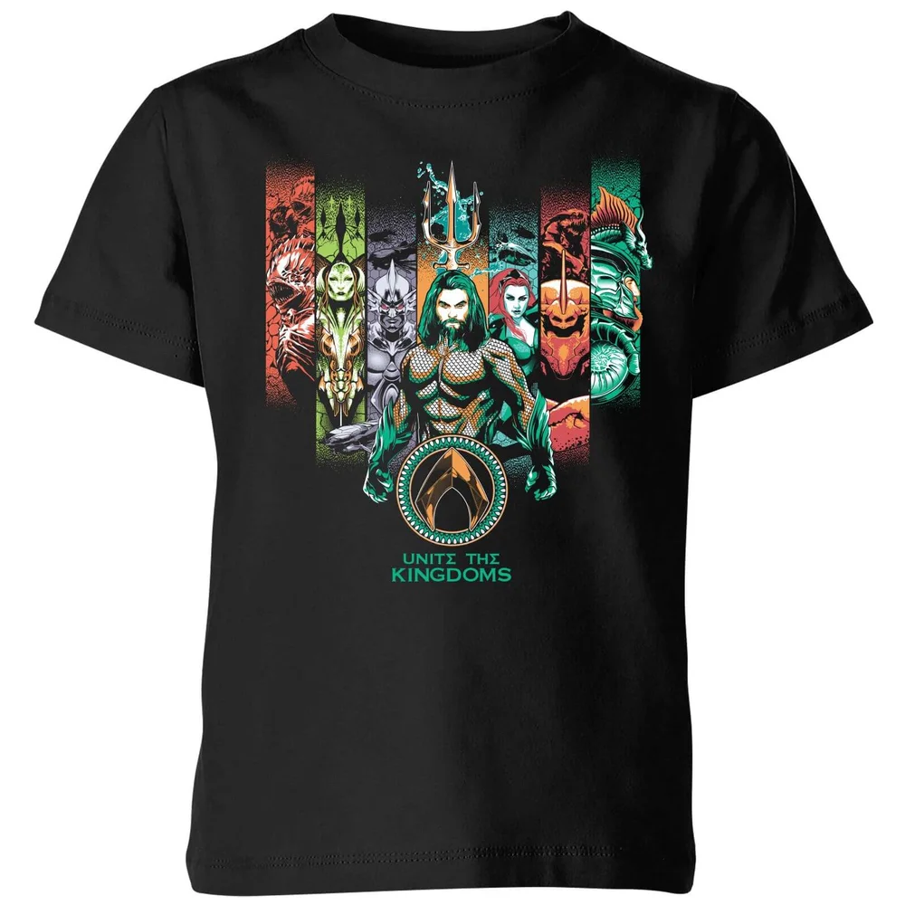 Aquaman Unite The Kingdoms Kids' T-Shirt - Black - 3-4 Years Image 1