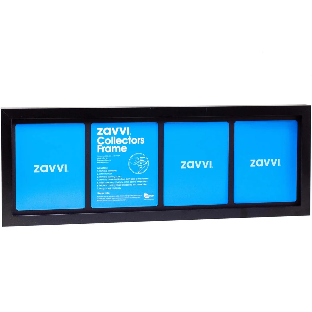 3D Black Collectors Frame with Black Mount 20x60cm Image 1
