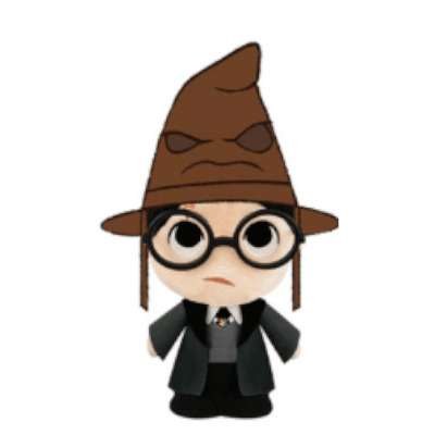 Harry Potter - Harry with Sorting Hat SuperCute Plush Image 1