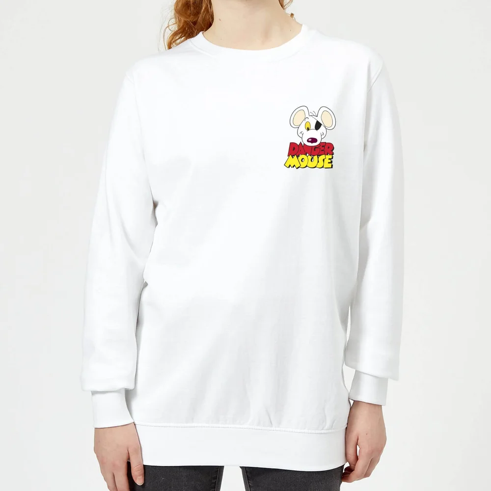 Danger Mouse Pocket Logo Women's Sweatshirt - White - 3XL - White Image 1