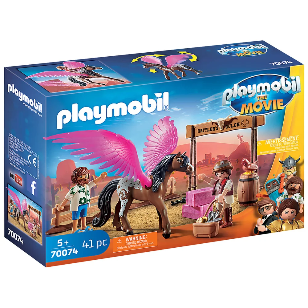 Playmobil: The Movie Marla and Del with Flying Horse (70074) Image 1
