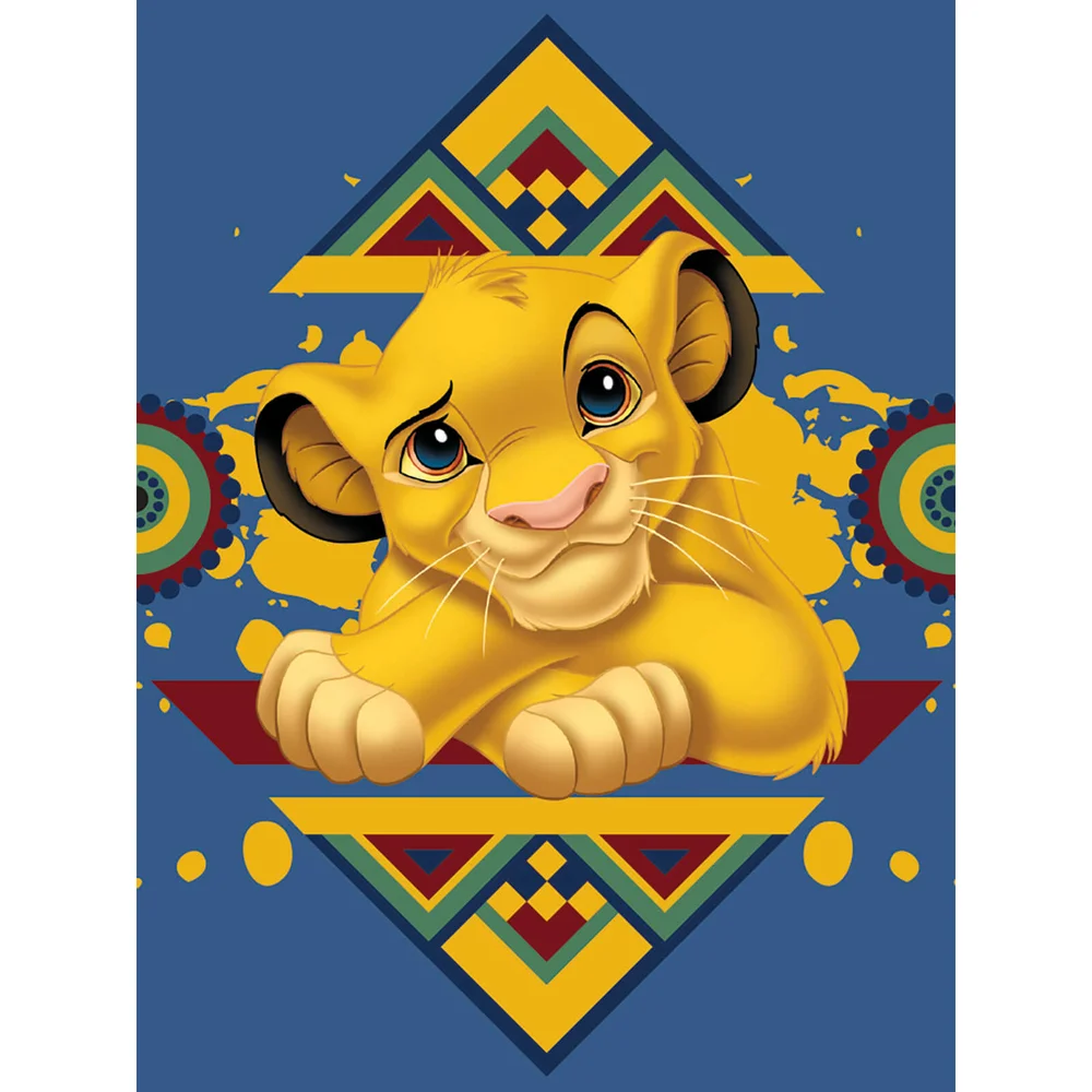 The Lion King (Simba Tribal Pattern) 60 x 80cm Canvas Print Image 1