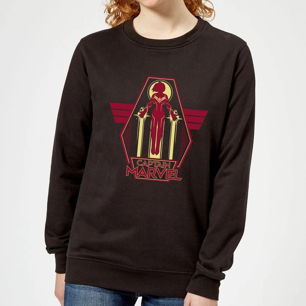 Captain Marvel Flying Warrior Women's Sweatshirt - Black - XS Image 1