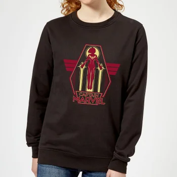 Captain Marvel Flying Warrior Women's Sweatshirt - Black