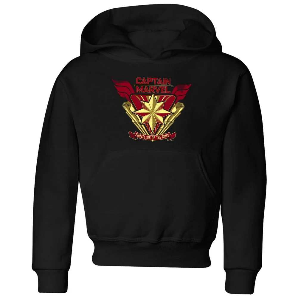 Captain Marvel Protector Of The Skies Kids' Hoodie - Black - 3-4 Years Image 1
