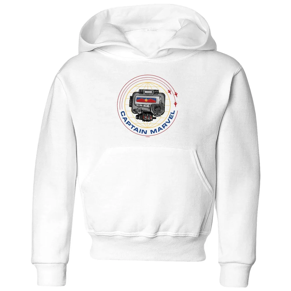 Captain Marvel Pager Kids' Hoodie - White - 3-4 Years Image 1