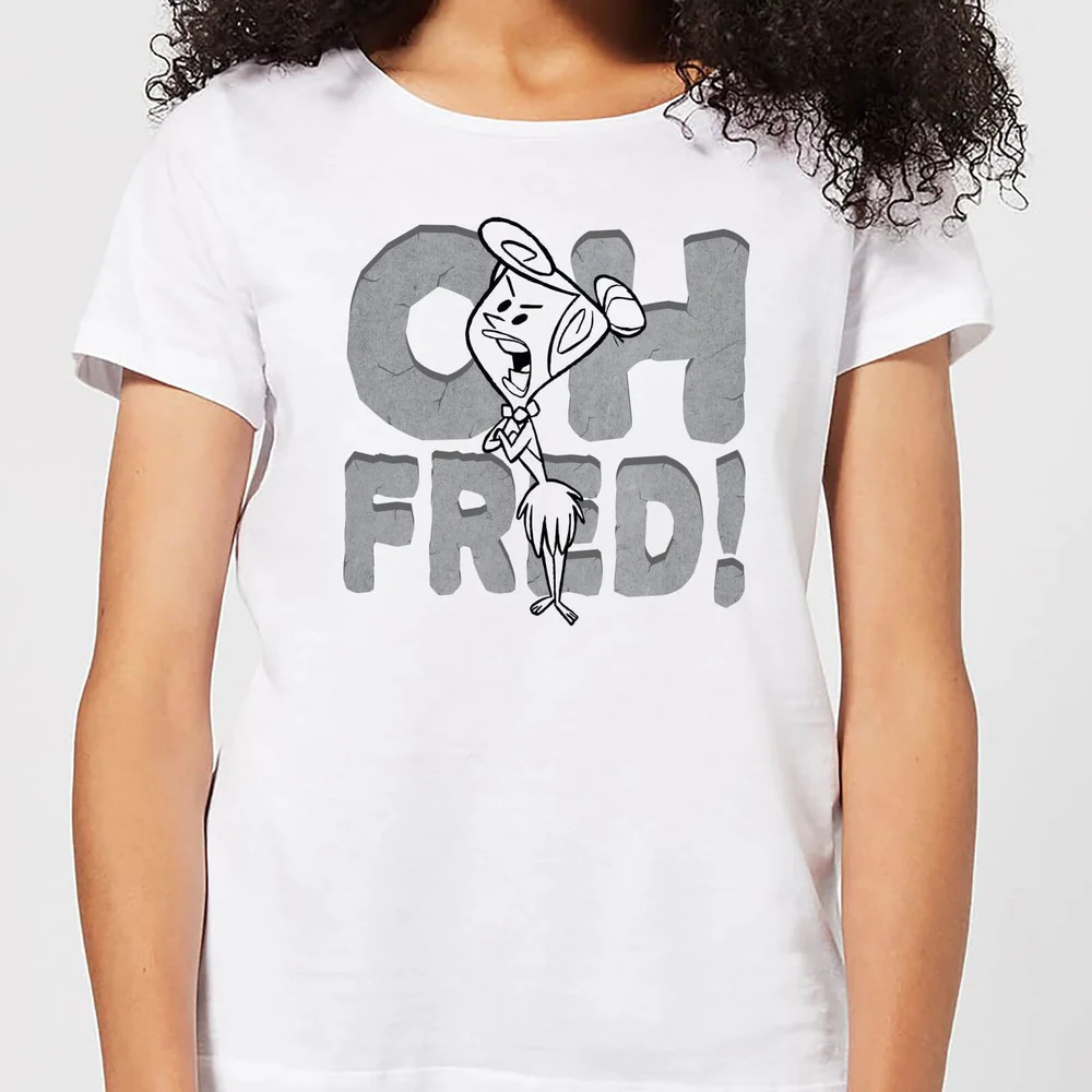 The Flintstones Oh Fred! Women's T-Shirt - White - XS Image 1