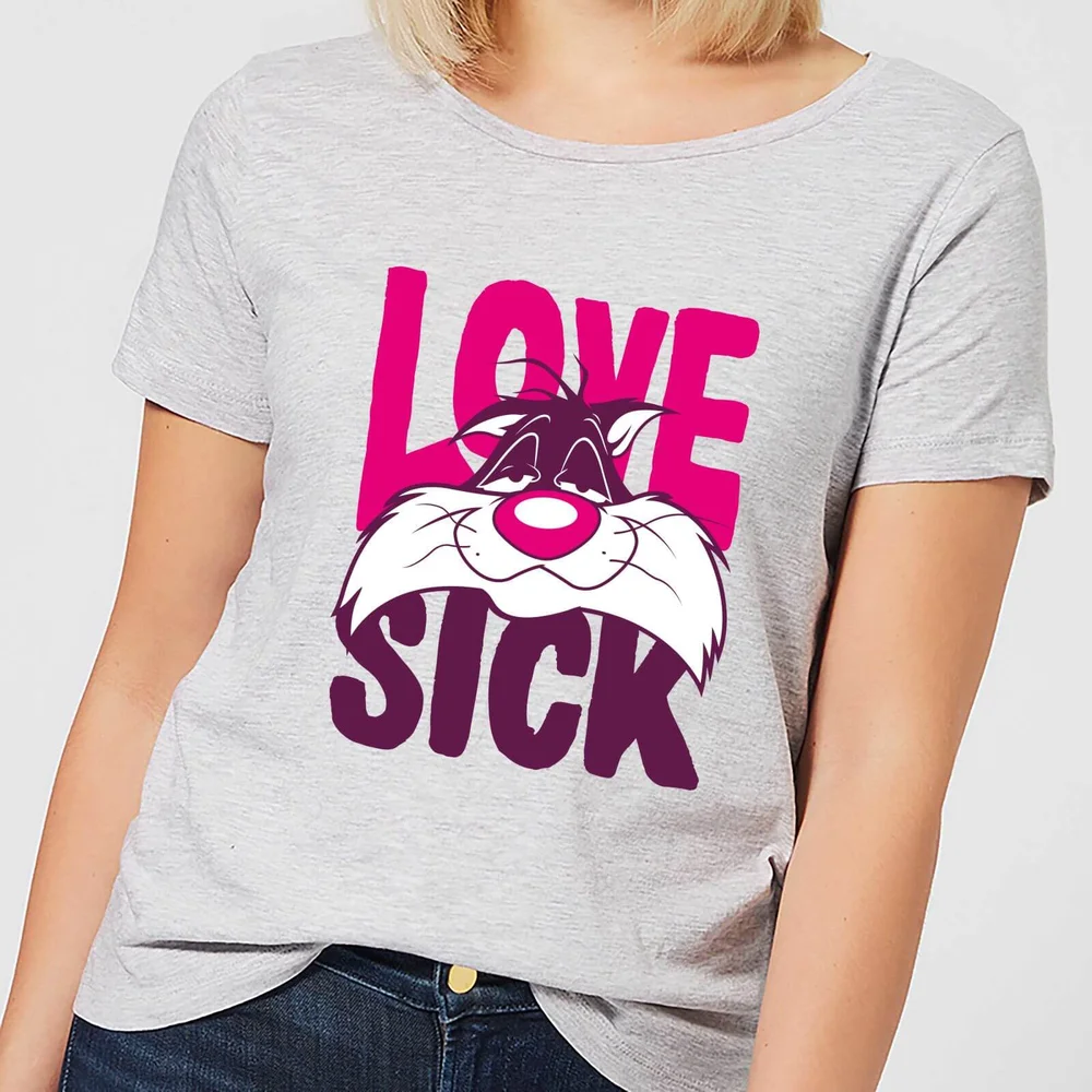 Looney Tunes Love Sick Sylvester Women's T-Shirt - Grey - XS Image 1
