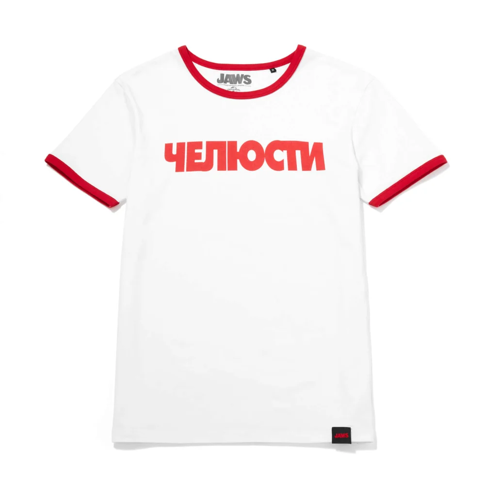 Global Legacy Jaws Ringer T-Shirt - White/Red - S Image 1