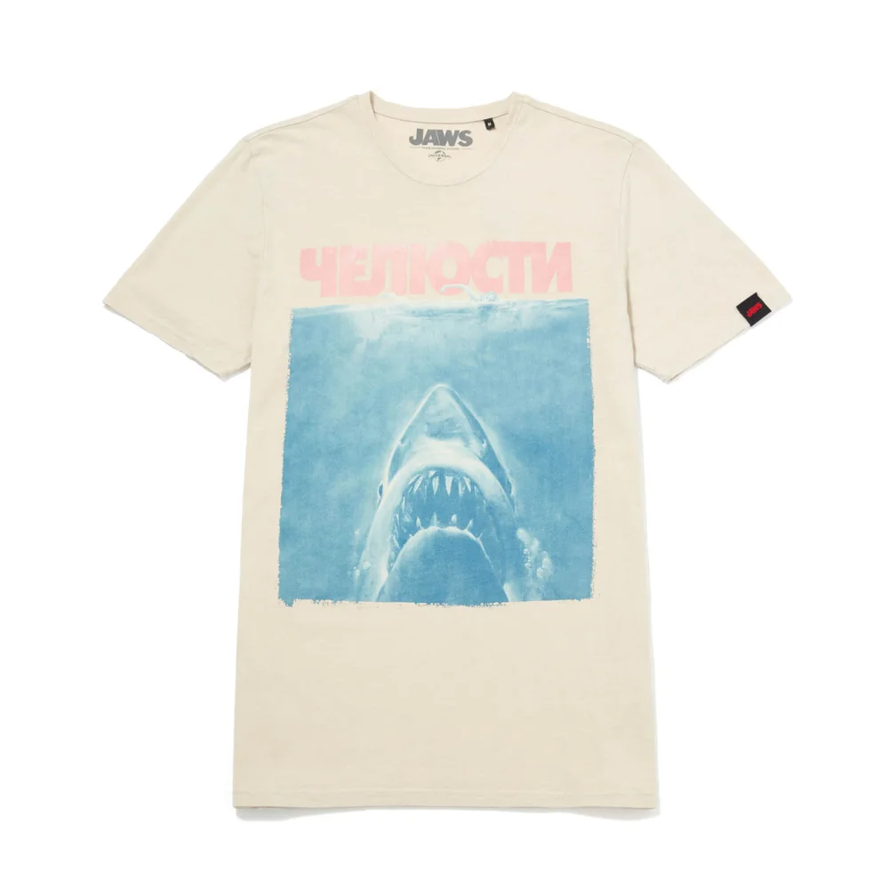 Global Legacy Jaws Russian T-Shirt - White Vintage Wash - S - White Image 1