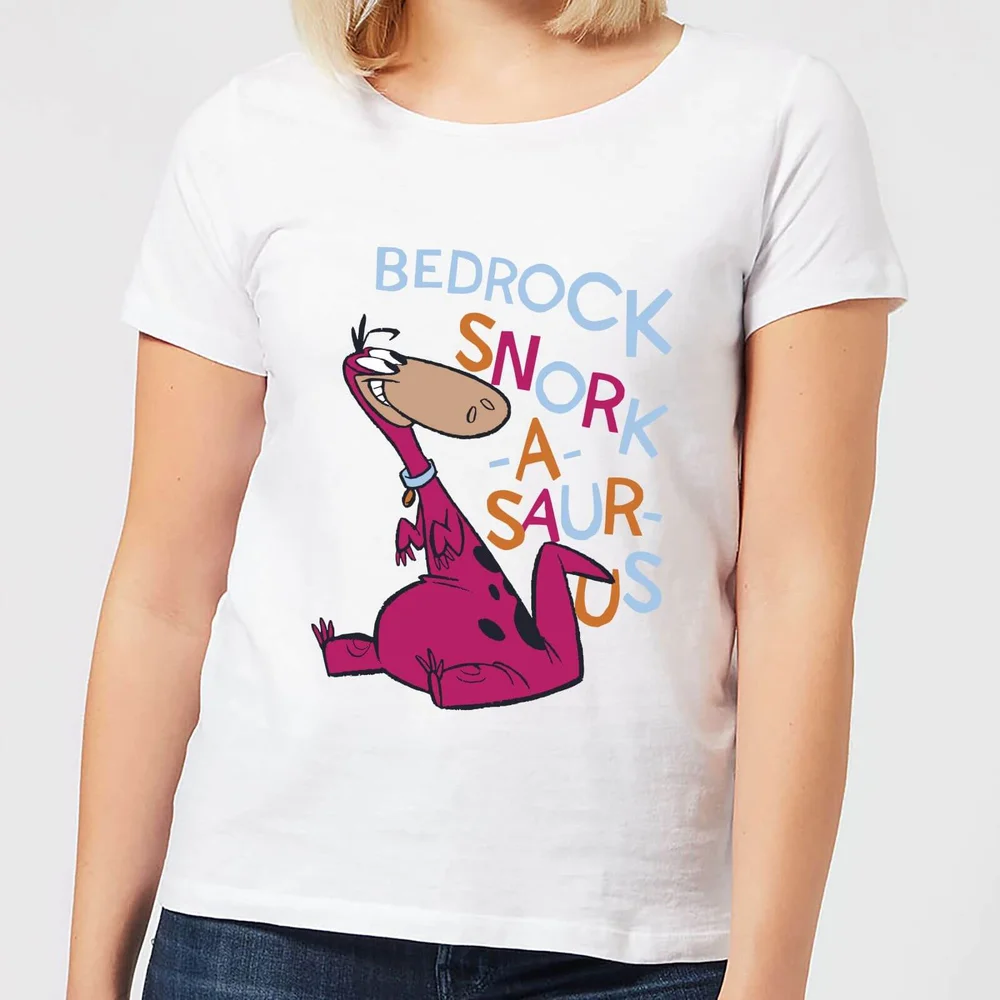 The Flintstones Bedrock Snork-A-Saur-Us Women's T-Shirt - White - XS Image 1