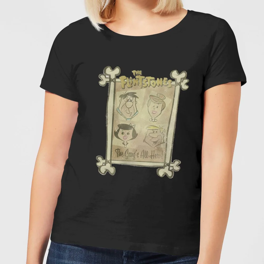 The Flintstones The Gang's All Here Women's T-Shirt - Black - L Image 1